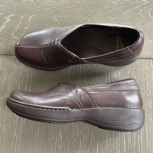 Dansko Women’s Abigail Brown Leather Slip On Clogs Nursing Comfort Shoes Size 38